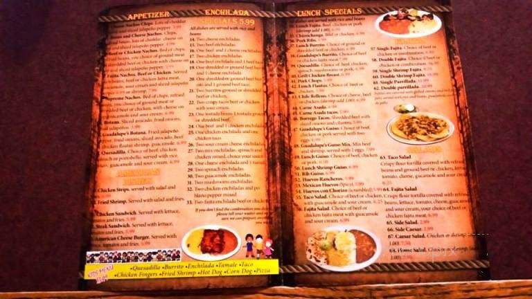 Guadalupe's - Purcell, OK menu_pic