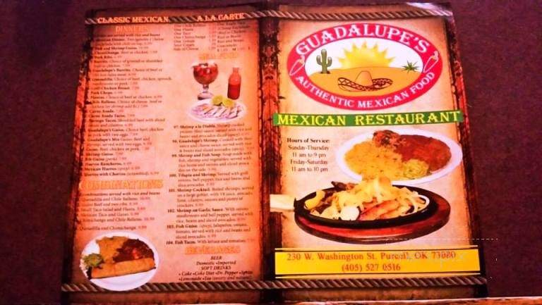 Guadalupe's - Purcell, OK menu_pic