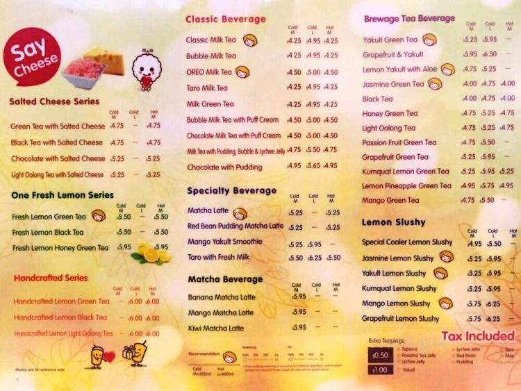Happy Lemon - Garden City, NY menu_pic