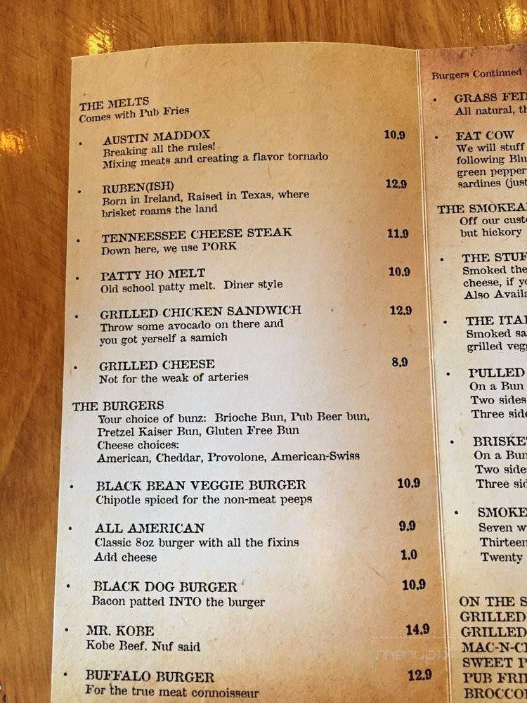 Jack and Jameson's Smokehouse - Franklin, TN menu_pic