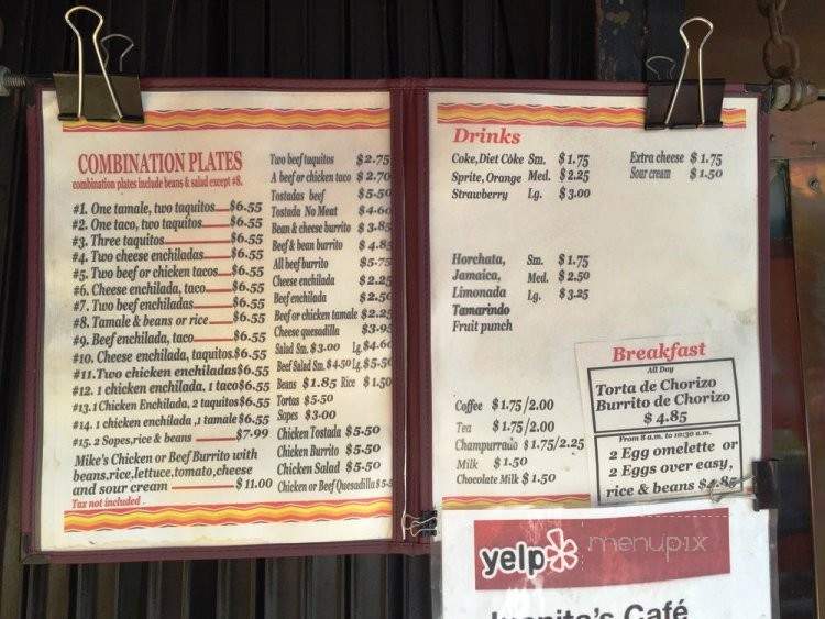 Juanita's - Los Angeles, CA menu_pic