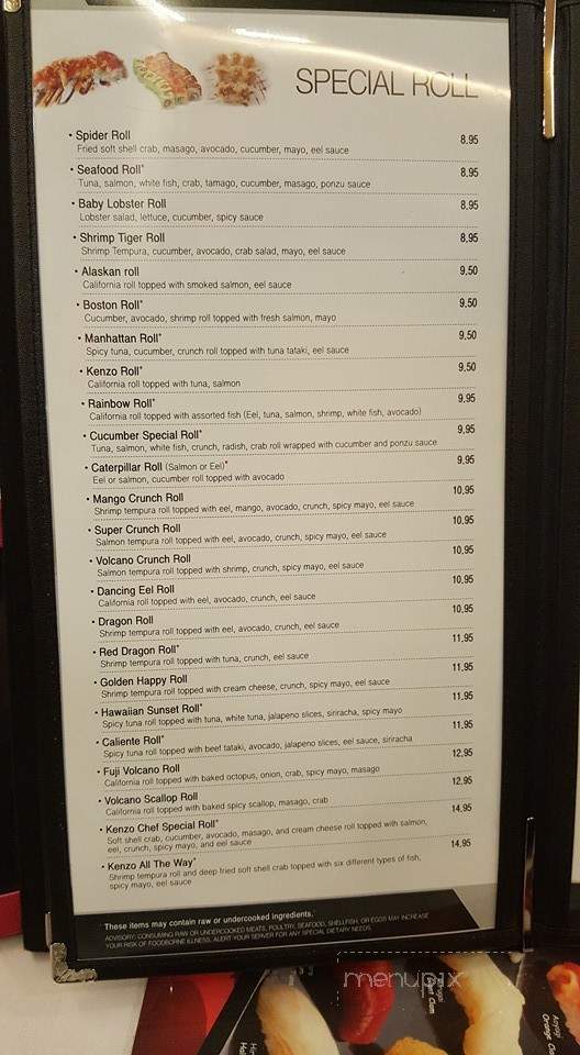 Kenzo sushi buford deals ga menu