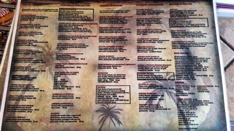 La Bamba - Sylmar, CA menu_pic