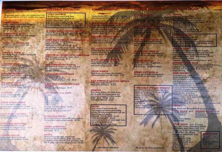 La Bamba - Sylmar, CA menu_pic