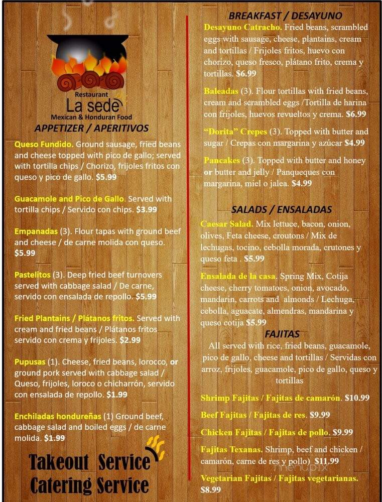 La Sede Restaurant - Richmond, VA menu_pic