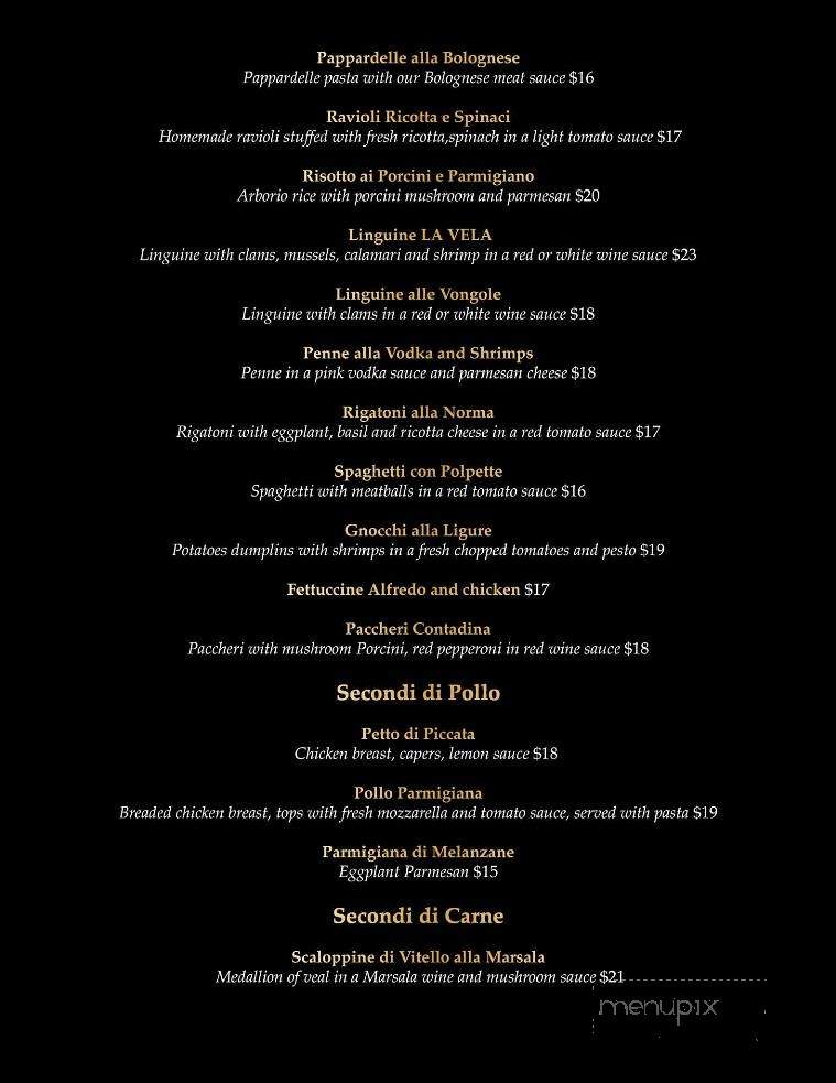 La Vela - Melbourne, FL menu_pic