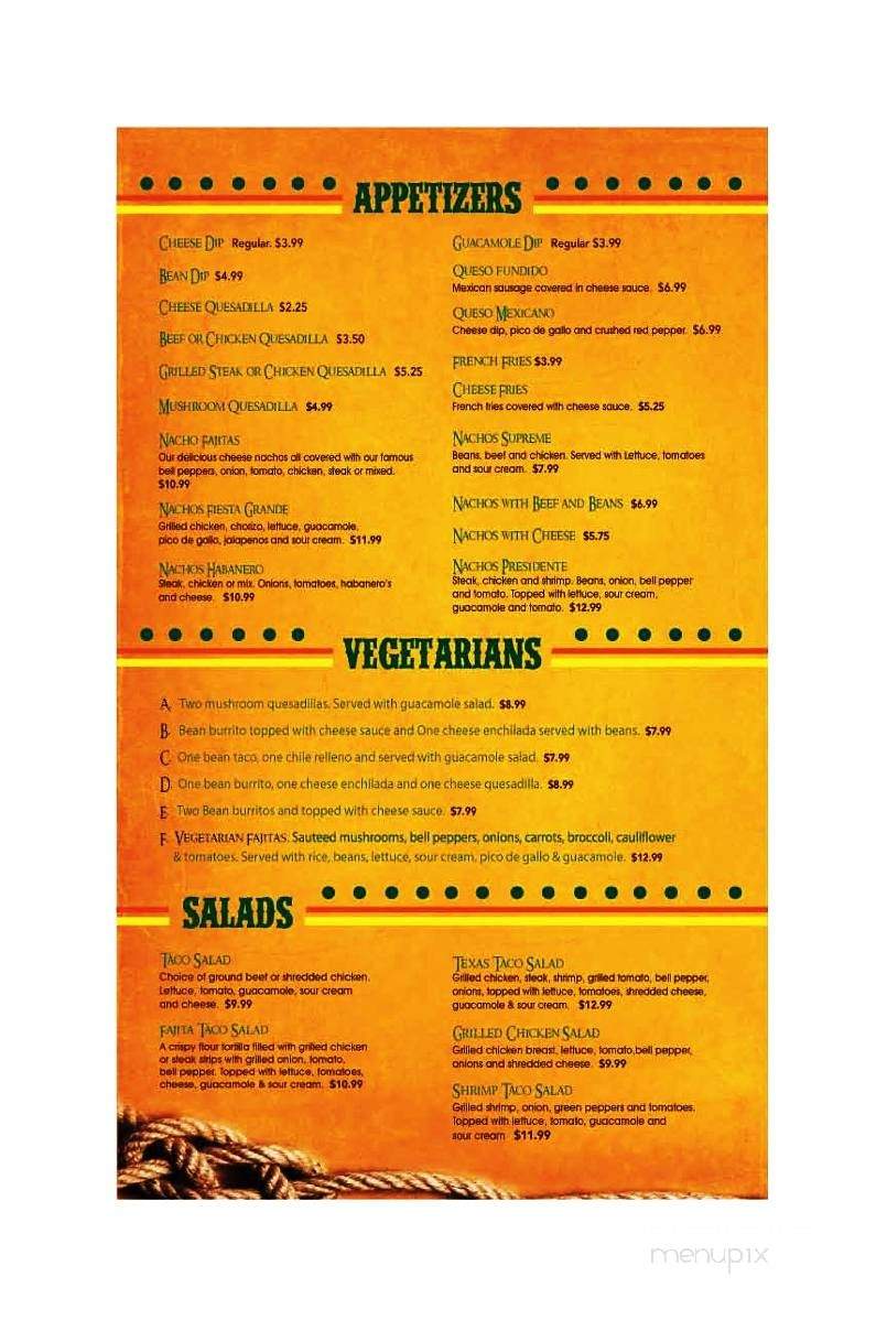 Los Jaripeos - Seymour, WI menu_pic