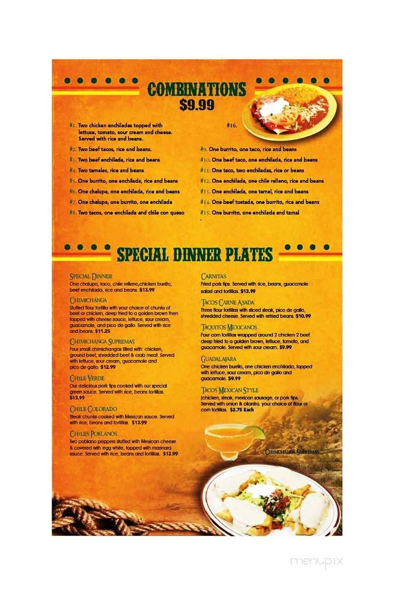 Los Jaripeos - Seymour, WI menu_pic