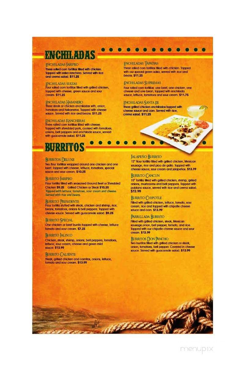 Los Jaripeos - Seymour, WI menu_pic