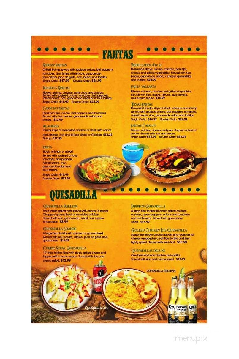 Los Jaripeos - Seymour, WI menu_pic