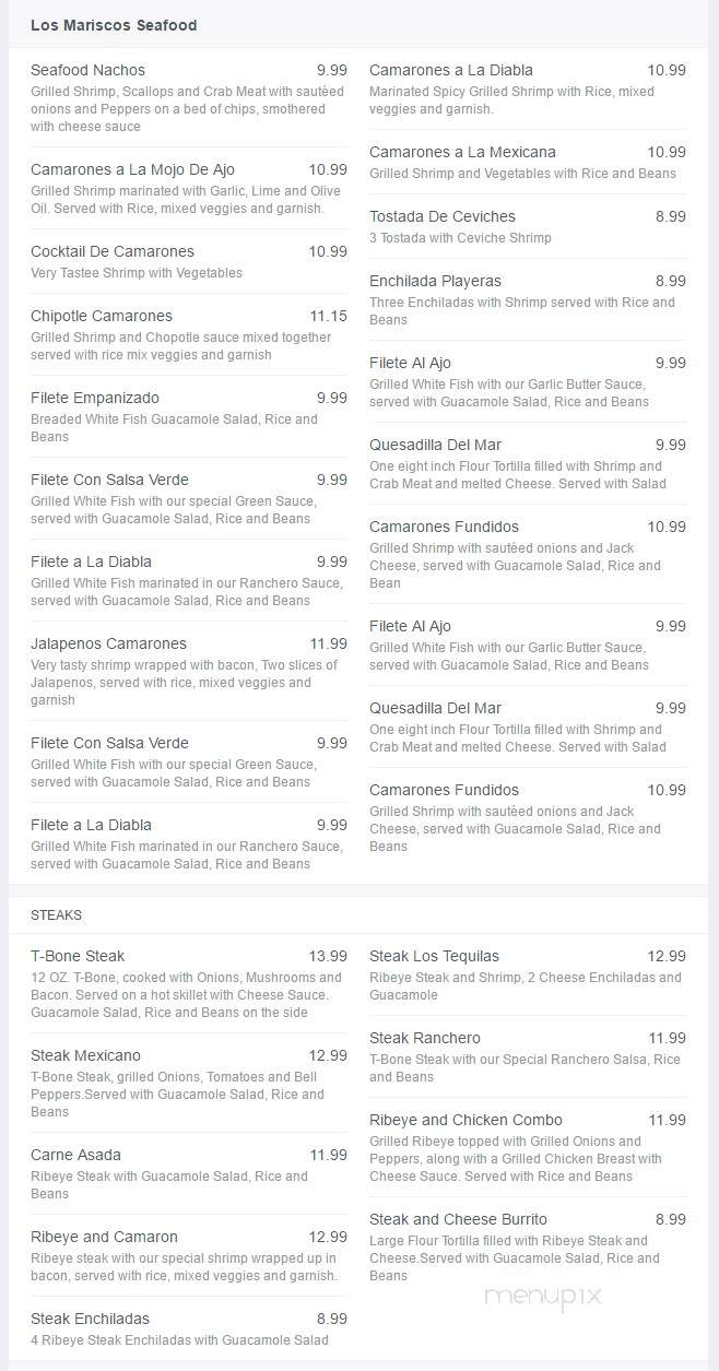 Los Tequilas - Sapulpa, OK menu_pic