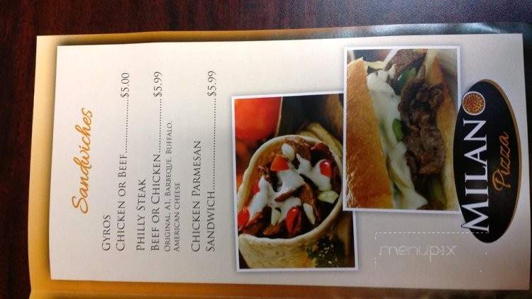 Milano Pizza - Irving, TX menu_pic