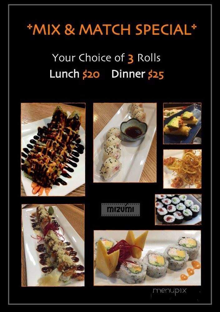 Mizumi Roll & Izakaya - Lynnwood, WA menu_pic