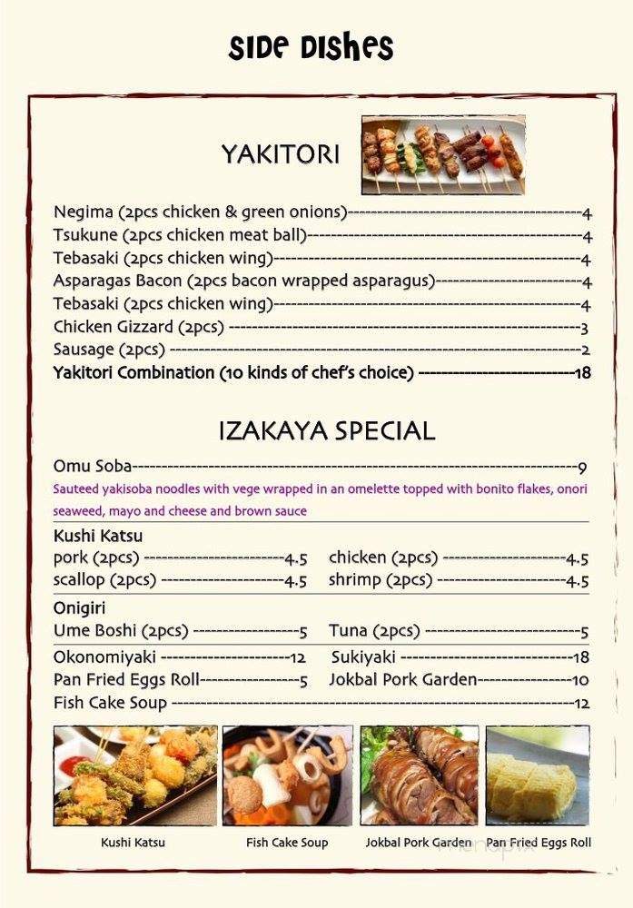 Mizumi Roll & Izakaya - Lynnwood, WA menu_pic