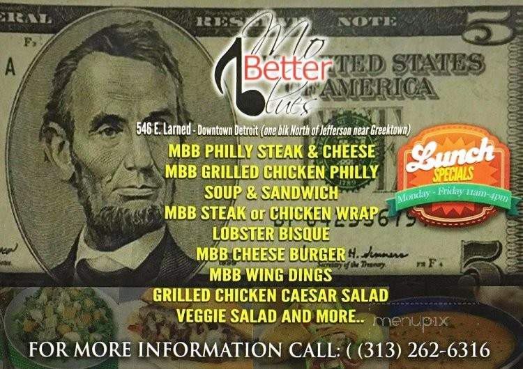 Mo Better Blues - Detroit, MI menu_pic