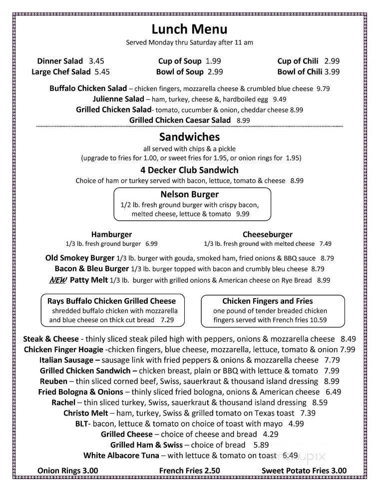 Nelsons Cafe - Niagara Falls, NY menu_pic