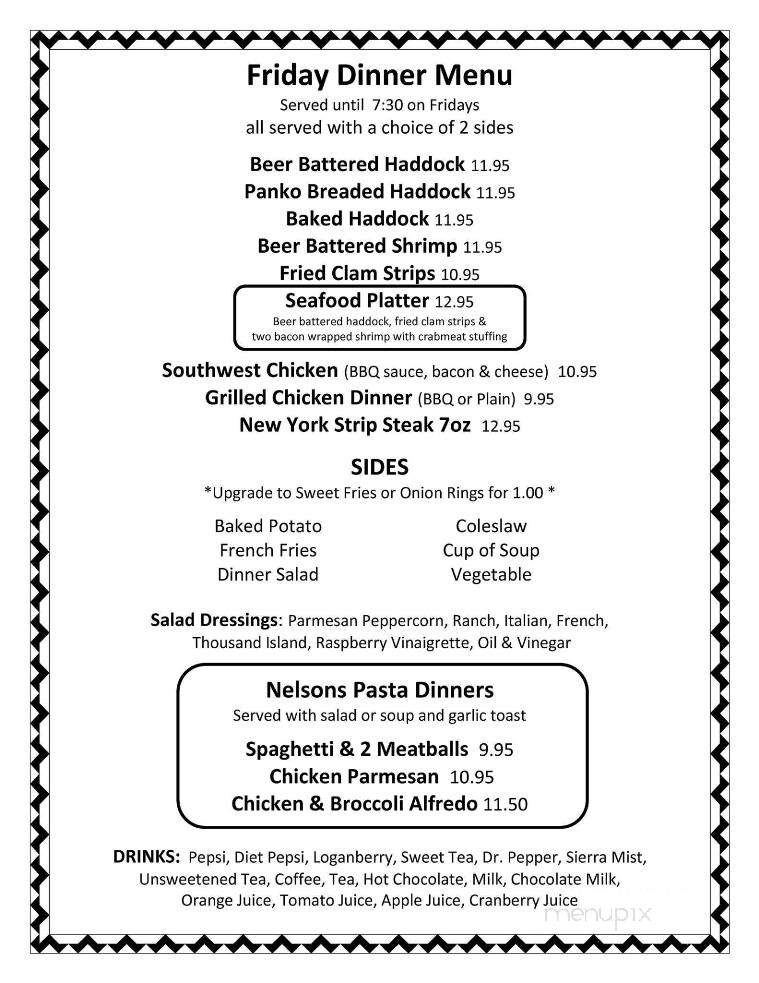 Nelsons Cafe - Niagara Falls, NY menu_pic