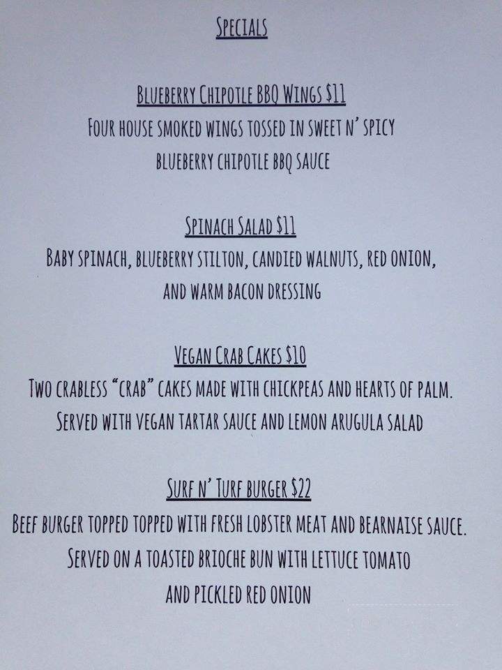 Oak House - Newmarket, NH menu_pic