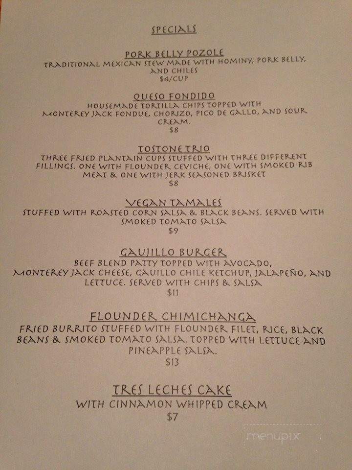 Oak House - Newmarket, NH menu_pic