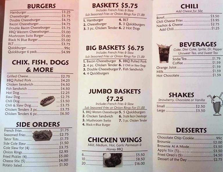 Ocoee River Cafe - Copperhill, TN menu_pic