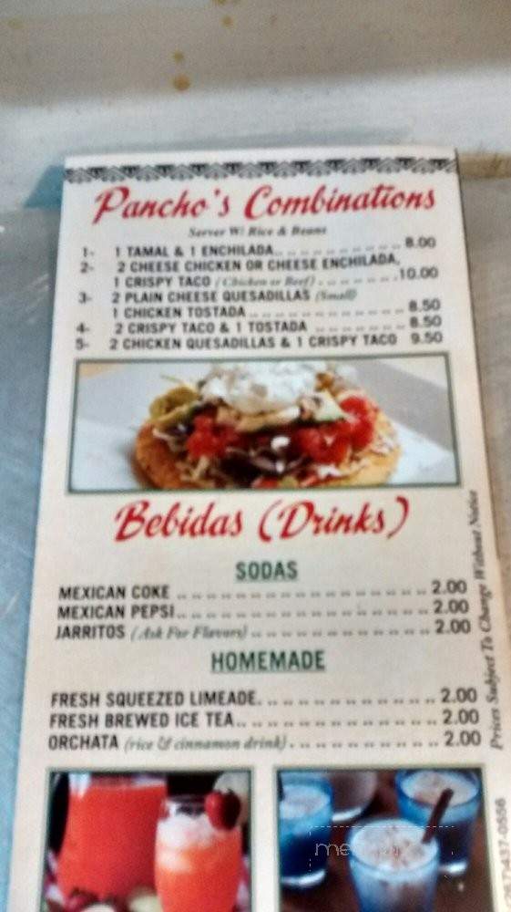Pancho Villa Taqueria - Philadelphia, PA menu_pic