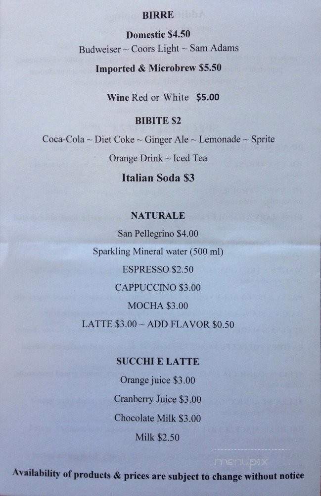 Patsy's New York Pizzeria - Oak Grove, OR menu_pic