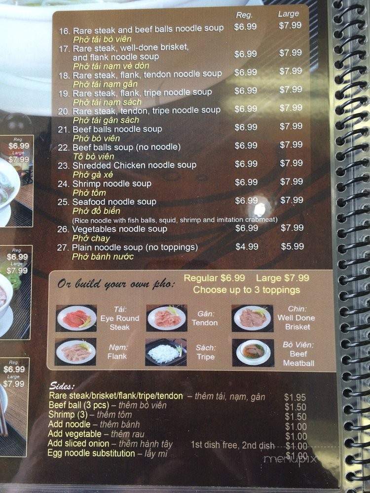 Pho Place - Ontario, CA menu_pic