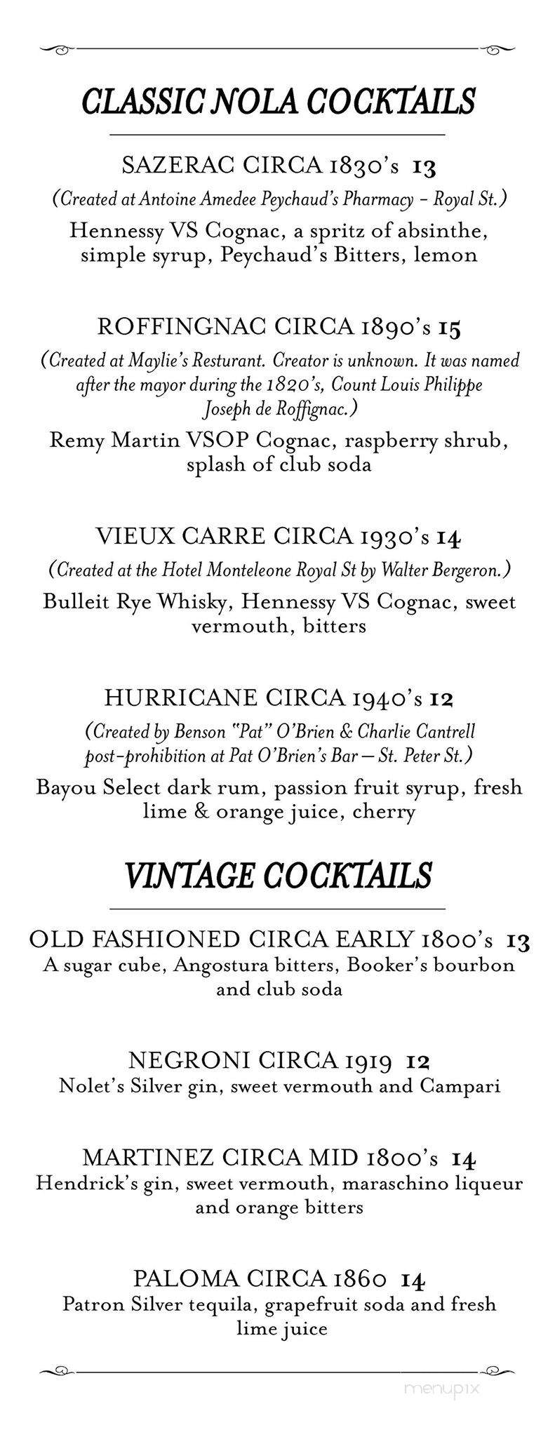 Public Belt - New Orleans, LA menu_pic