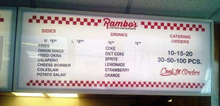 Rambo's Chicken & Burgers - Kansas City, MO menu_pic