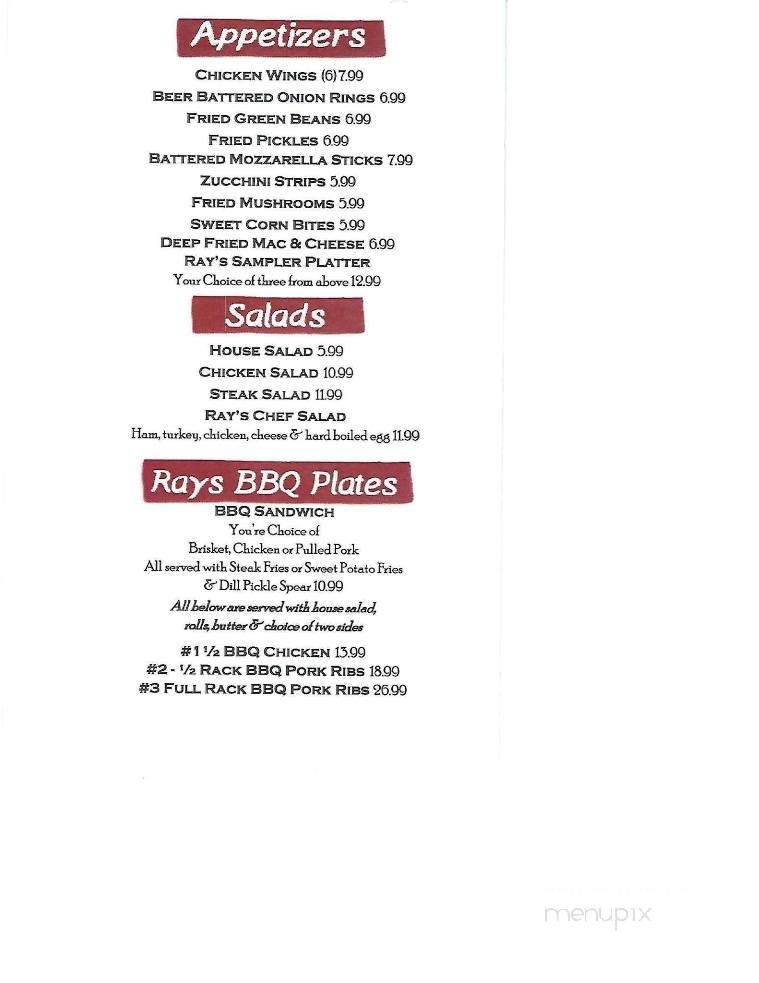 Ray's Catering BBQ Bar & Grill - Safford, AZ menu_pic