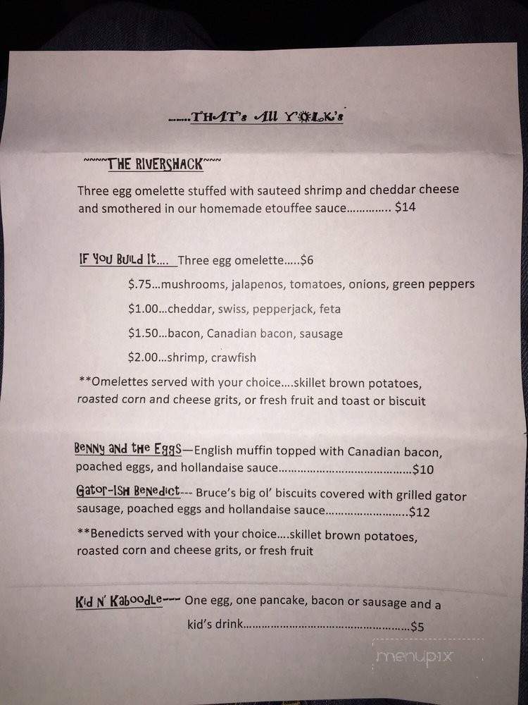 River Shack Tavern Gretna - Gretna, LA menu_pic