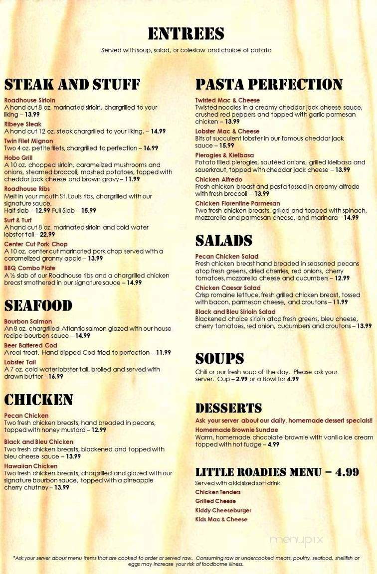 Roadhouse 19 - Yale, MI menu_pic