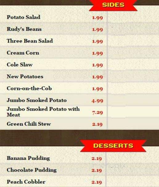 Rudy's Kitchen - Frisco, TX menu_pic