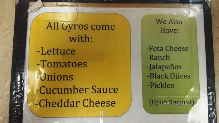Sam's Gyros Cafe - Clarksville, TN menu_pic