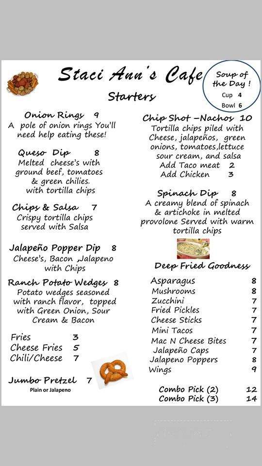 Staci Ann's Cafe - Green River, WY menu_pic