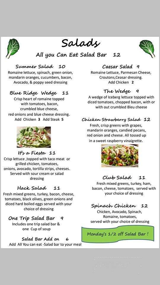 Staci Ann's Cafe - Green River, WY menu_pic