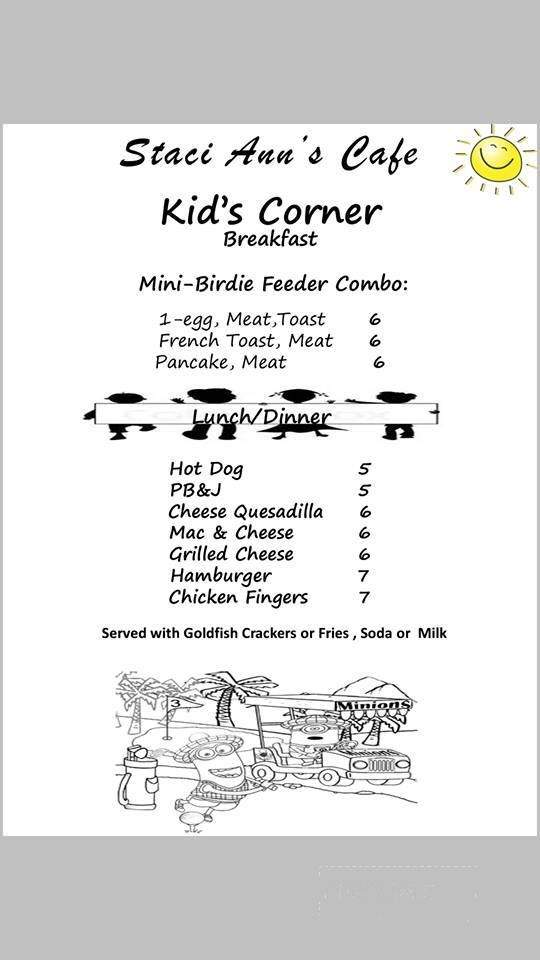 Staci Ann's Cafe - Green River, WY menu_pic