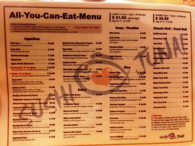 Sushi Junai 2 - Austin, TX menu_pic