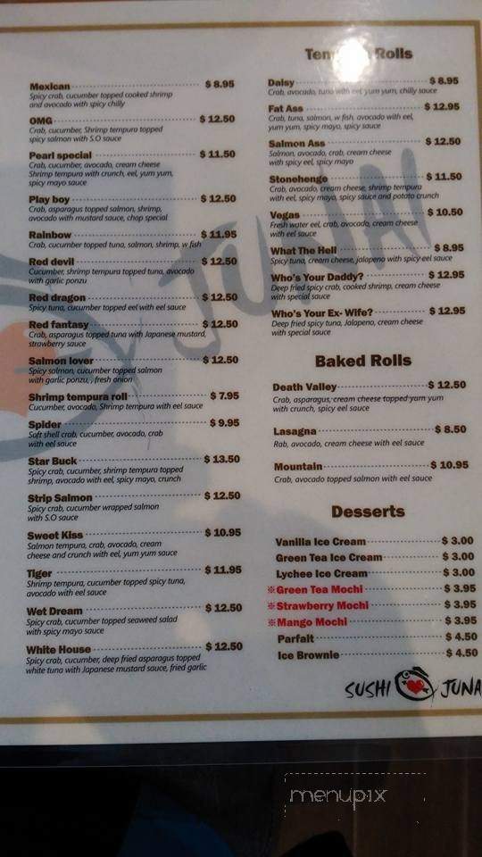 Sushi Junai 2 - Austin, TX menu_pic