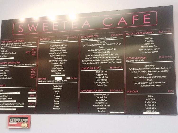Sweetea Cafe - Costa Mesa, CA menu_pic