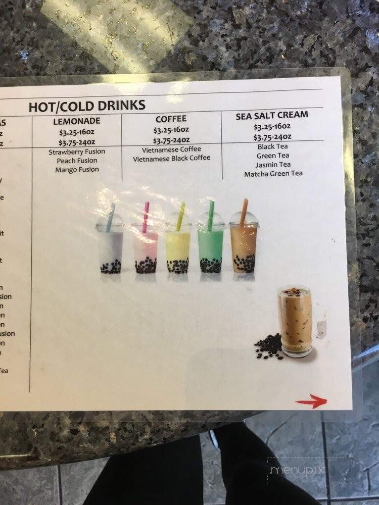 Sweetea Cafe - Costa Mesa, CA menu_pic