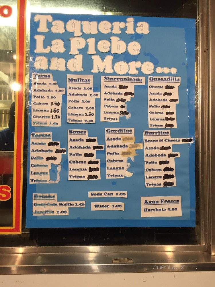 Taqueria La Plebe and More - Los Angeles, CA menu_pic
