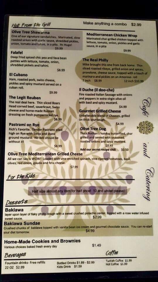 The Olive Tree Cafe & Catering - South Charleston, WV menu_pic