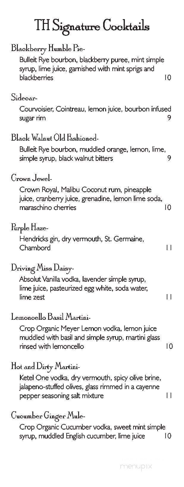 The Tomato House Restaurant - Senoia, GA menu_pic