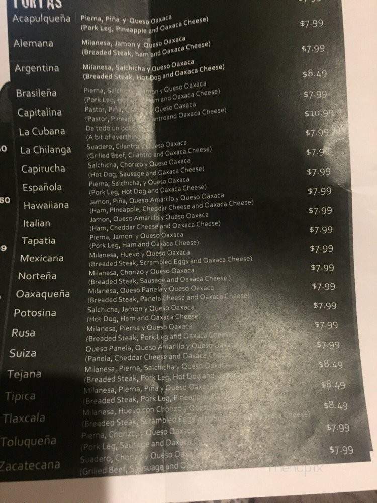 Tortas El Halcon - El Dorado, AR menu_pic
