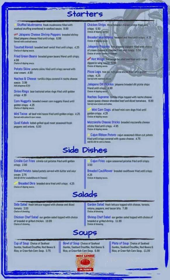 Wally's - Poplar Bluff, MO menu_pic