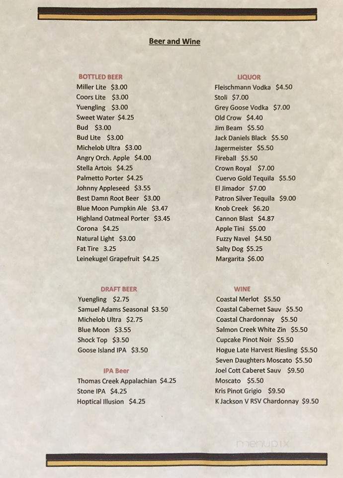 Wings & Wedgies - Seneca, SC menu_pic