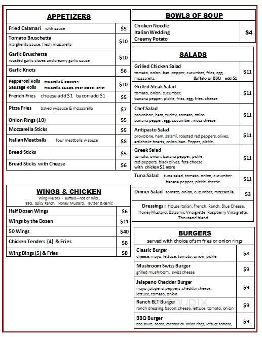 Yancy's Italian Kitchen - Centre Hall, PA menu_pic