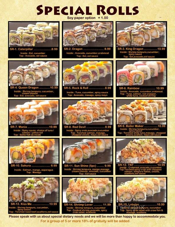Yummy Time - West Lafayette, IN menu_pic