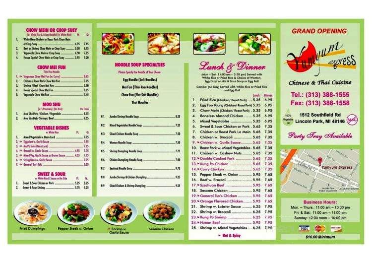 Yum Yum Express - Los Angeles, CA menu_pic